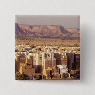 Asia, Middle East, Republic of Yemen. Shibam 15 Cm Square Badge
