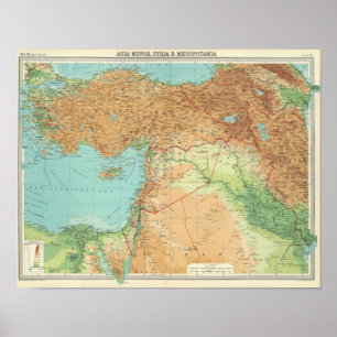 Asia Minor, Syria & Mesopotamia Poster