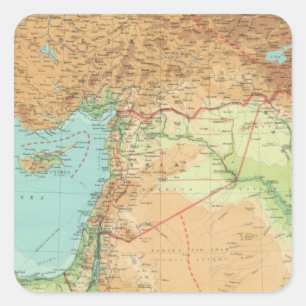 Asia Minor, Syria & Mesopotamia Square Sticker
