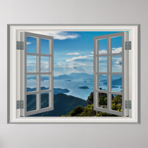 Asia Mountains Amazing View Fab Ocean Poster