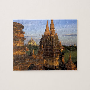 Asia, Myanmar, Bagan. Ancient temples and Jigsaw Puzzle