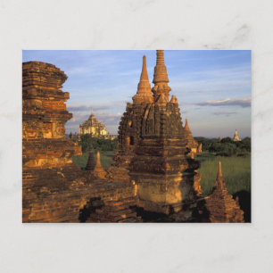 Asia, Myanmar, Bagan. Ancient temples and Postcard