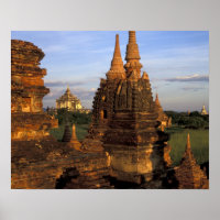 Asia, Myanmar, Bagan. Ancient temples and