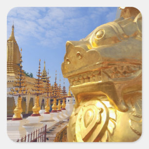 Asia, Myanmar (Burma), Bagan (Pagan). The Shwe 4 Square Sticker
