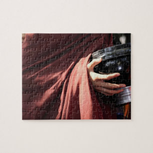 Asia, Myanmar (Burma), Mandalay. Novice monks Jigsaw Puzzle