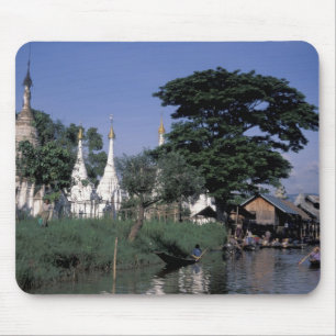 Asia, Myanmar, Inle Lake. A floating market. Mouse Pad