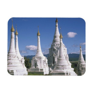 Asia, Myanmar, Inle Lake. Pagodas. 2 Magnet