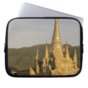 Asia, Myanmar, Inle Lake. Pagodas. Laptop Sleeve