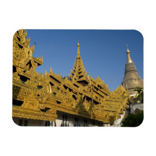Asia, Myanmar, Yangon. Golden stupa of Shwedagon 2 Magnet