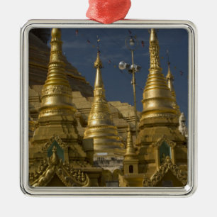 Asia, Myanmar, Yangon. Golden stupa of Shwedagon Metal Ornament