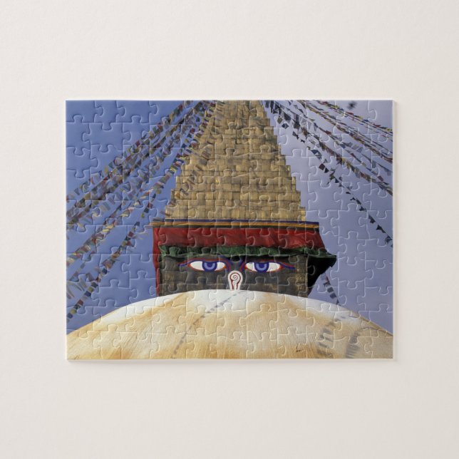 Asia, Nepal, Kathmandu. Bouddhanath Stupa. 2 Jigsaw Puzzle (Horizontal)
