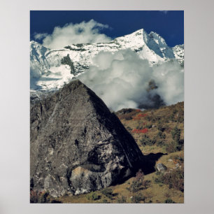 Asia, Nepal, Sagarmatha NP. A Buddhist prayer Poster