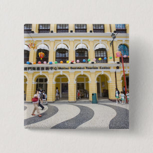 Asia, North-East Asia, China, Macau, Macao, 15 Cm Square Badge