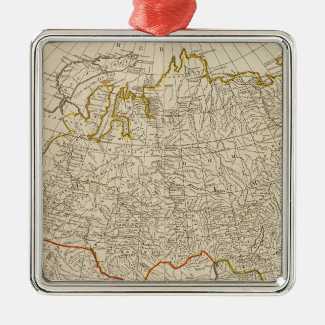 Asia north metal ornament (Front)