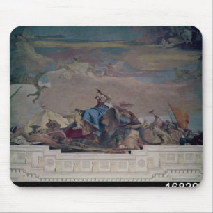 Asia, one of Four Continents from the ceiling Mouse Pad