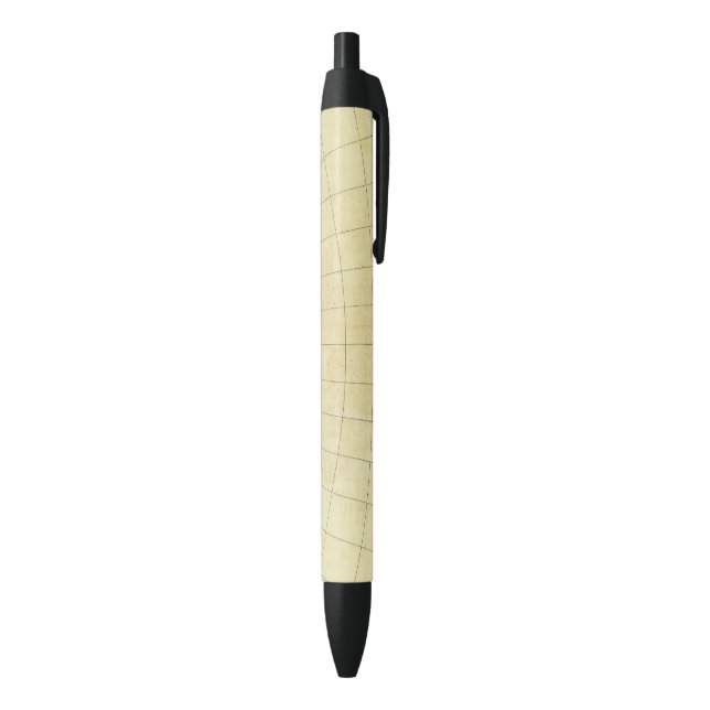 Asia Outline Black Ink Pen (Bottom (Vertical))