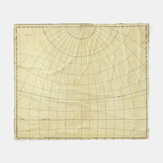 Asia Outline Fleece Blanket (Front (Horizontal))