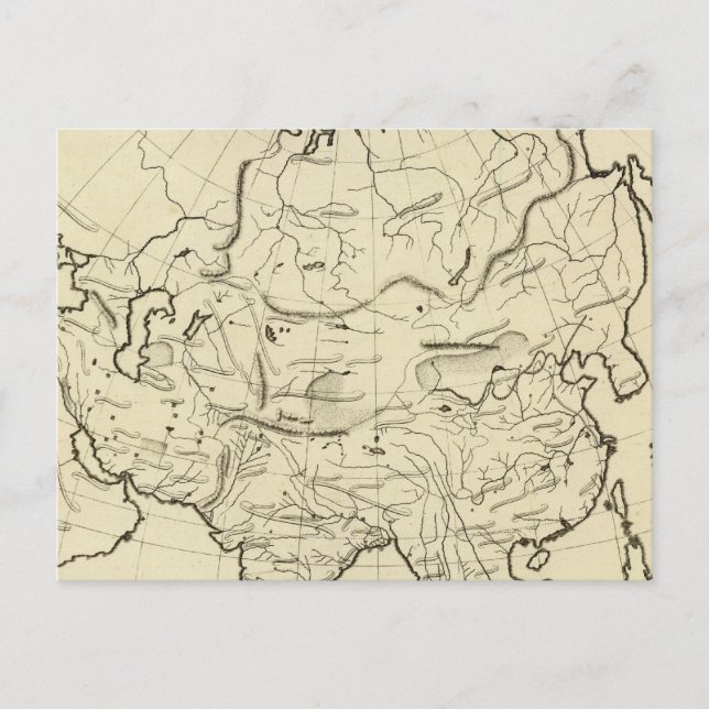 Asia outline map postcard (Front)