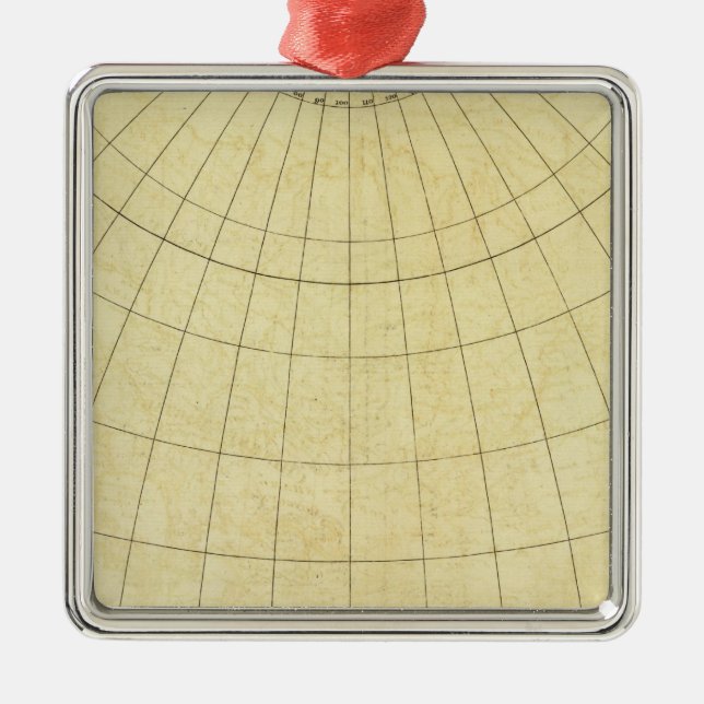 Asia Outline Metal Ornament (Front)