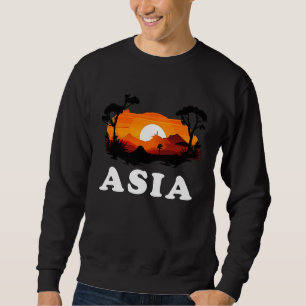 Asia Pride Sunset Continent Souvenir Sweatshirt