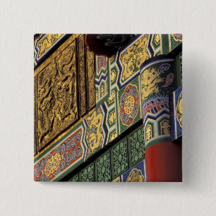 Asia, Taiwan, Taipei. The Grand Hotel, main 15 Cm Square Badge