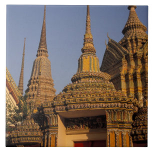 Asia, Thailand, Bangkok, Wat Po, city's oldest Ceramic Tile