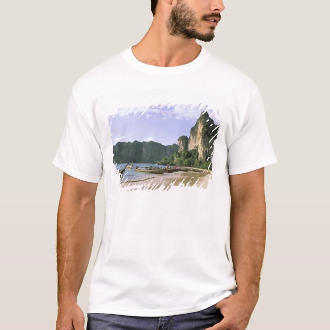 Asia, Thailand, Krabi. West Railay Beach, long T-Shirt (Front)