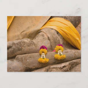 Asia, Thailand, Siam, Buddha at Ayutthaya 2 Postcard