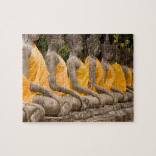 Asia, Thailand, Siam, Buddhas at Ayutthaya Jigsaw Puzzle