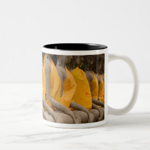 Asia, Thailand, Siam, Buddhas at Ayutthaya Two-Tone Coffee Mug