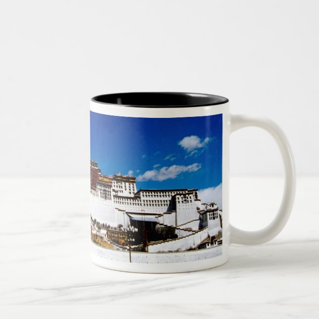 Asia, Tibet, Lhasa, Potala Palace. UNECSO Two-Tone Coffee Mug (Right)