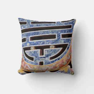 Asia, Vietnam. Decorated window Cushion