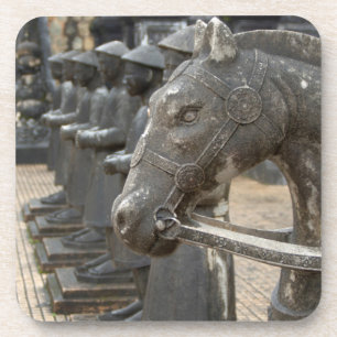 Asia, Vietnam. Figurines and horse statues Coaster