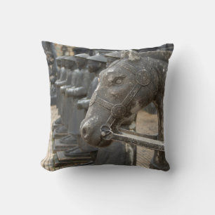Asia, Vietnam. Figurines and horse statues Cushion
