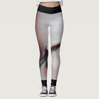 Asia Waters Brown Abstract Dance Leggings