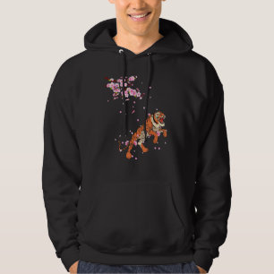 Asia Wild Animal Cherry Blossom Predator Sakura Tr Hoodie