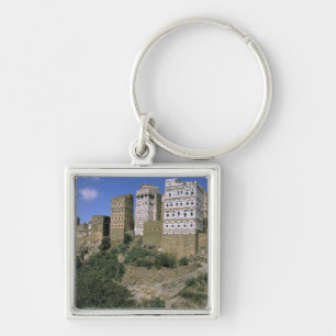 Asia, Yemen, Al Hajjara. Buildings and only Key Ring