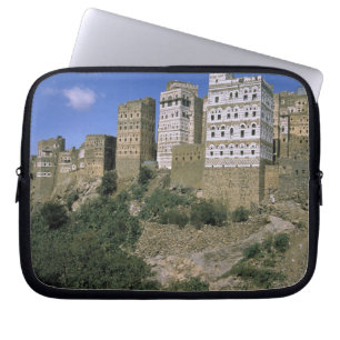 Asia, Yemen, Al Hajjara. Buildings and only Laptop Sleeve