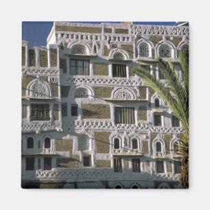Asia, Yemen, Sana'a. Yemeni house. Magnet