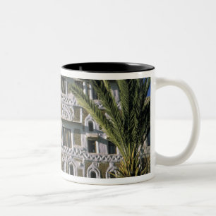Asia, Yemen, Sana'a. Yemeni house. Two-Tone Coffee Mug