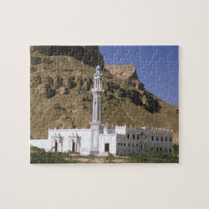 Asia, Yemen, Tarim. White mosque. Jigsaw Puzzle