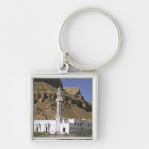 Asia, Yemen, Tarim. White mosque. Key Ring