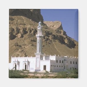 Asia, Yemen, Tarim. White mosque. Magnet