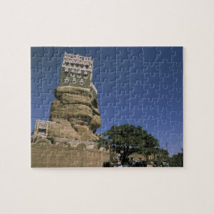 Asia, Yemen, Wadi Dhar. Rock Palace, or Dar Al Jigsaw Puzzle