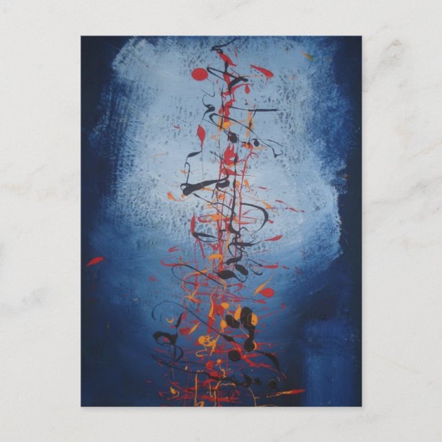 Asian Abstract Art Postcard (Front)