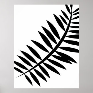 Asian Abstract Leaf 4 Poster