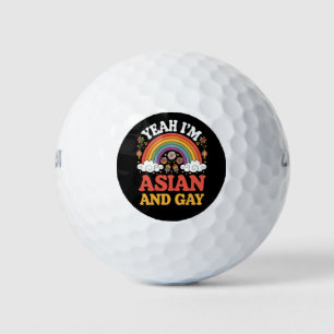 Asian and Gay Queer Asian Chinese Korean Japanese Golf Balls