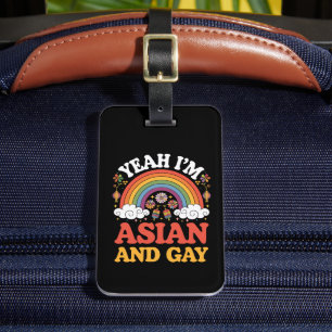 Asian and Gay Queer Asian Chinese Korean Japanese Luggage Tag