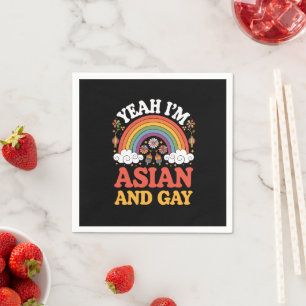 Asian and Gay Queer Asian Chinese Korean Japanese Napkin