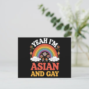 Asian and Gay Queer Asian Chinese Korean Japanese Postcard